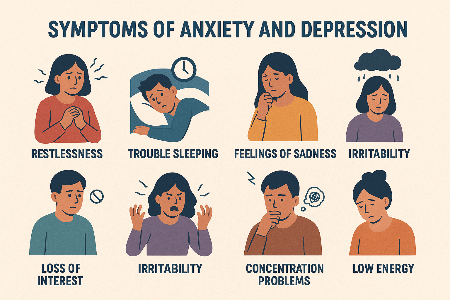 symptoms of anxiety and depression
