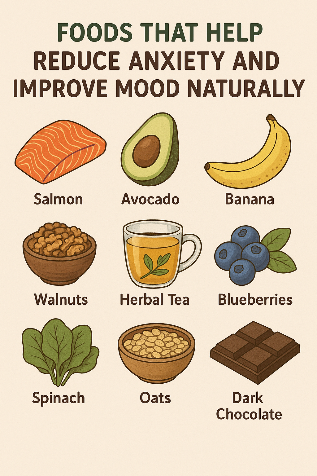 Foods That Help Reduce Anxiety and Improve Mood Naturally