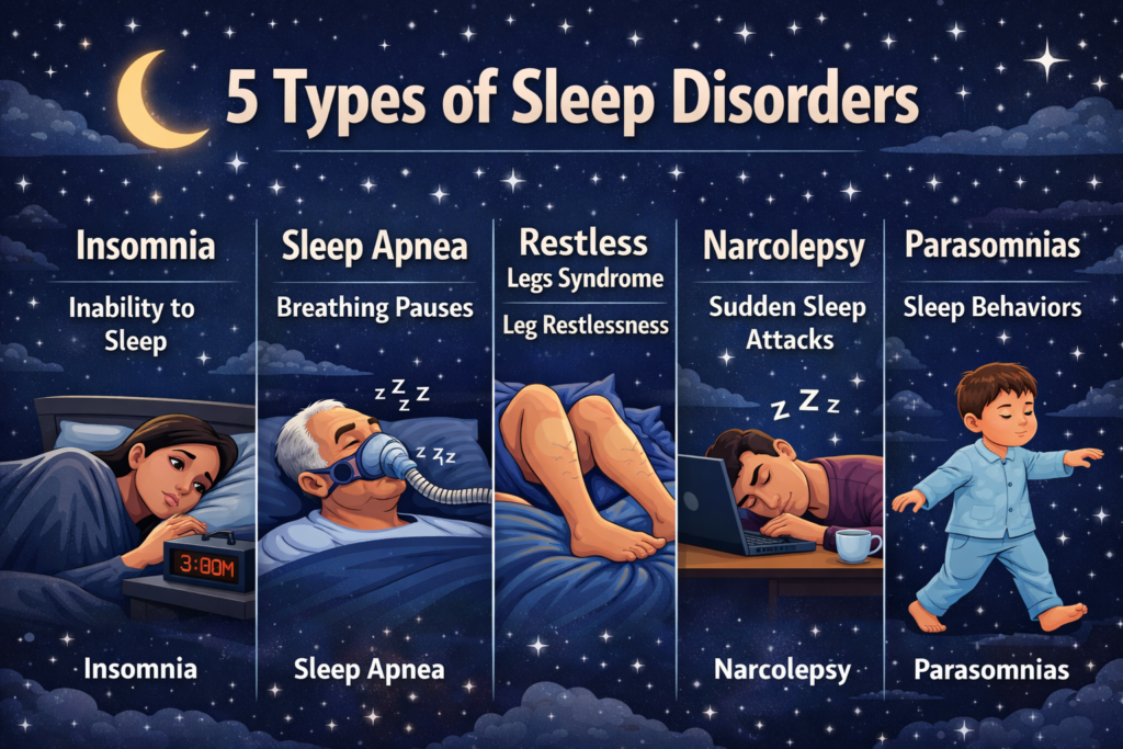 5 Types of Sleep Disorders