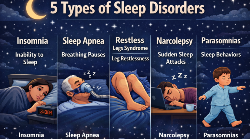 5 Types of Sleep Disorders