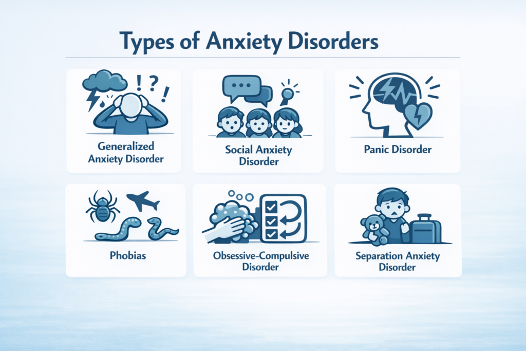 types of anxiety disorders